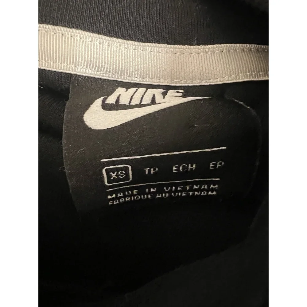 Women's Nike Crop Top‎ Scuba Hoodie Size Small Black